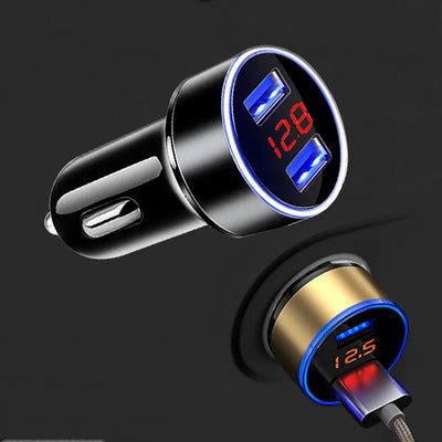 Dual USB Car Charger with QC 3.0 - Fast Charging