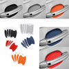 4pcs Car Door Scratch Protection Sticker Set Carbon Fiber Styling