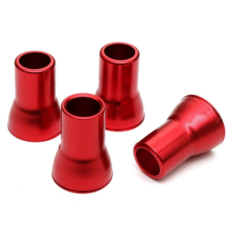 4 Sets Red Valve Stem Caps