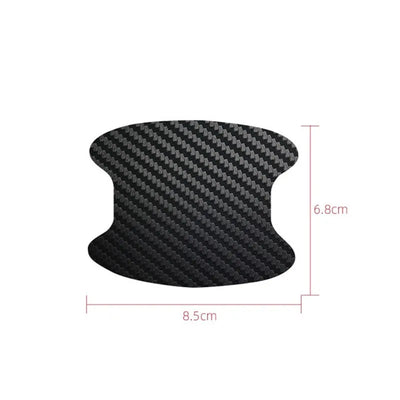 4pcs Car Door Scratch Protection Sticker Set Carbon Fiber Styling