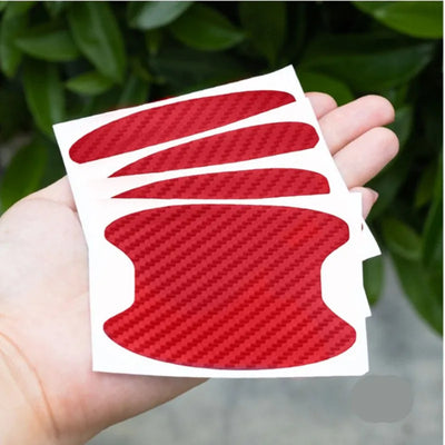 4pcs Car Door Scratch Protection Sticker Set Carbon Fiber Styling